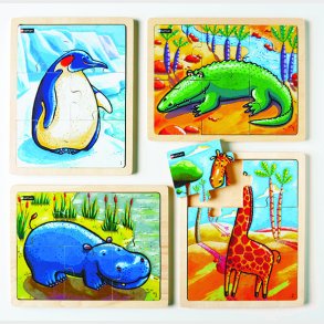  Puslespill - Store dyr