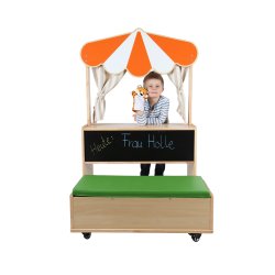 Dukketeater med flyttbar benk